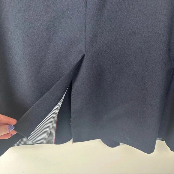 Stafford Men’s Wool Blazer Size 46R Navy Gold Button Single Breasted - Picture 4 of 12